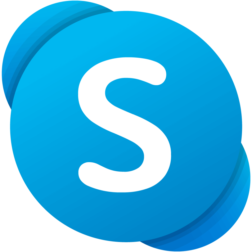 Logo van de voipdienst Skype.