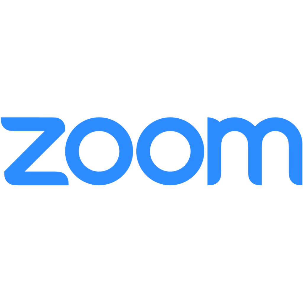 Logo van het vergaderplatform Zoom.